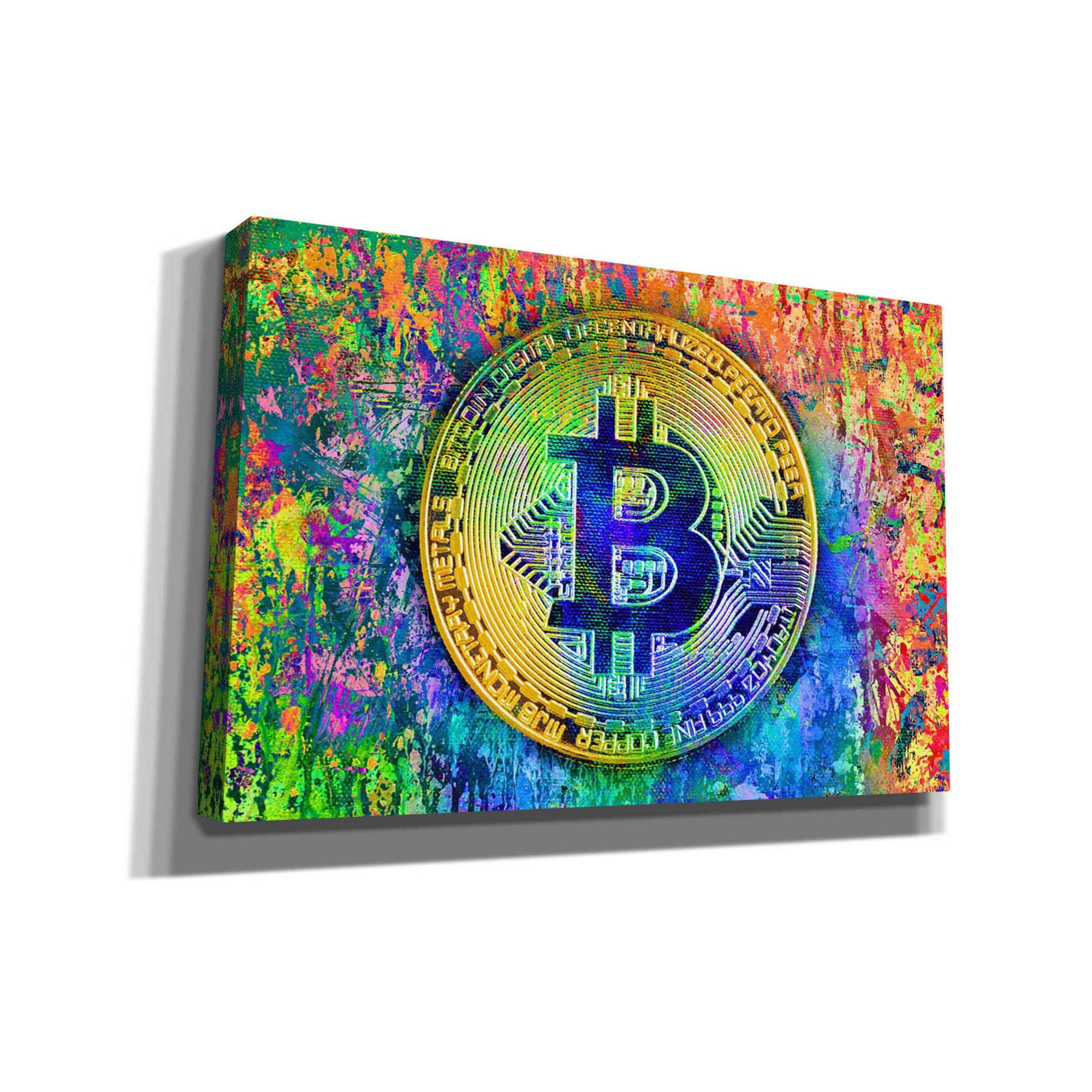 'Bitcoin Pollock,' by Portfolio, Canvas Wall Art