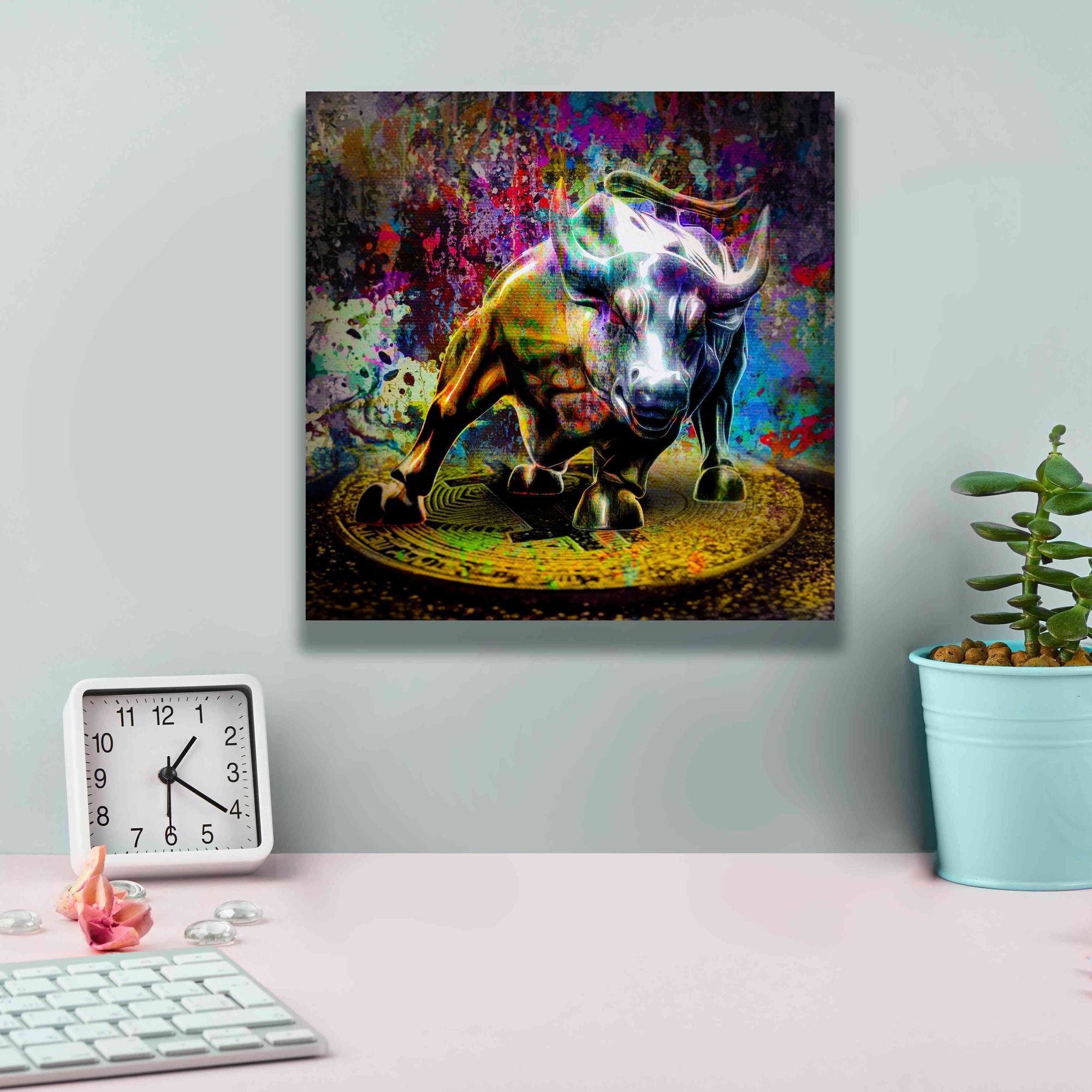 'Bitcoin Bull Market,' Canvas Wall Art,12x12