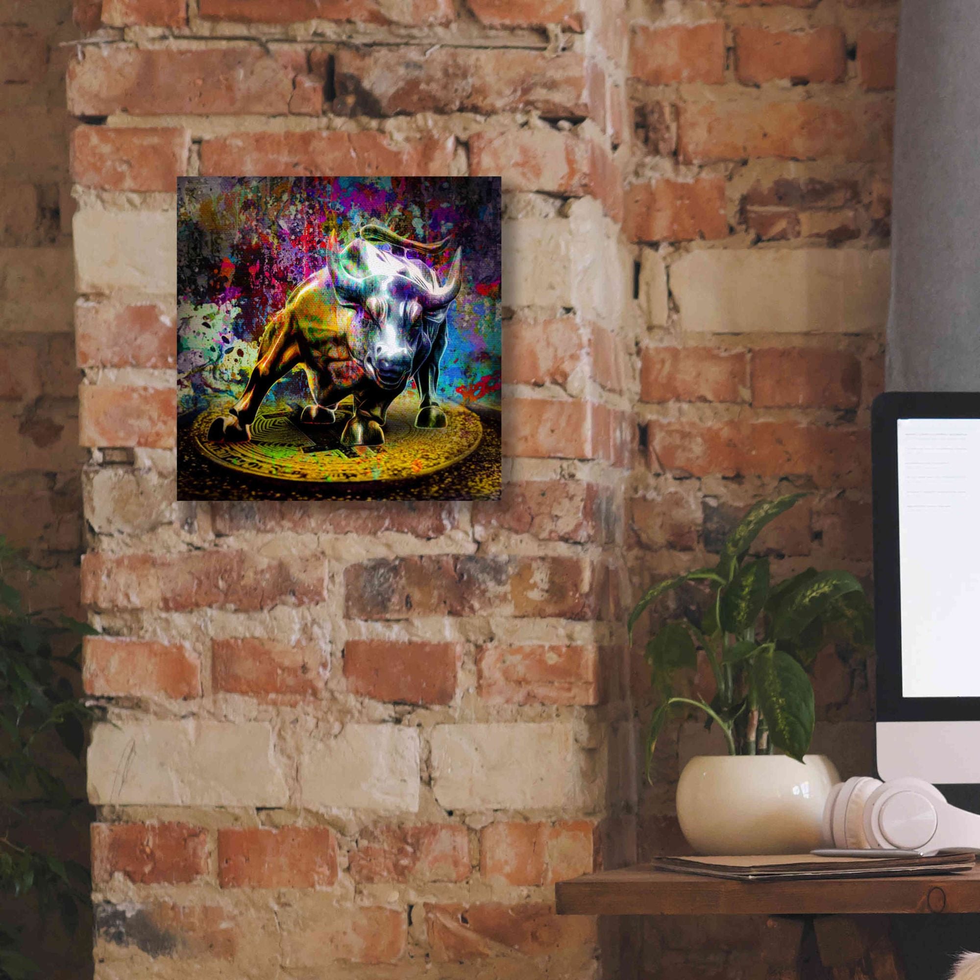 'Bitcoin Bull Market,' Canvas Wall Art,12x12