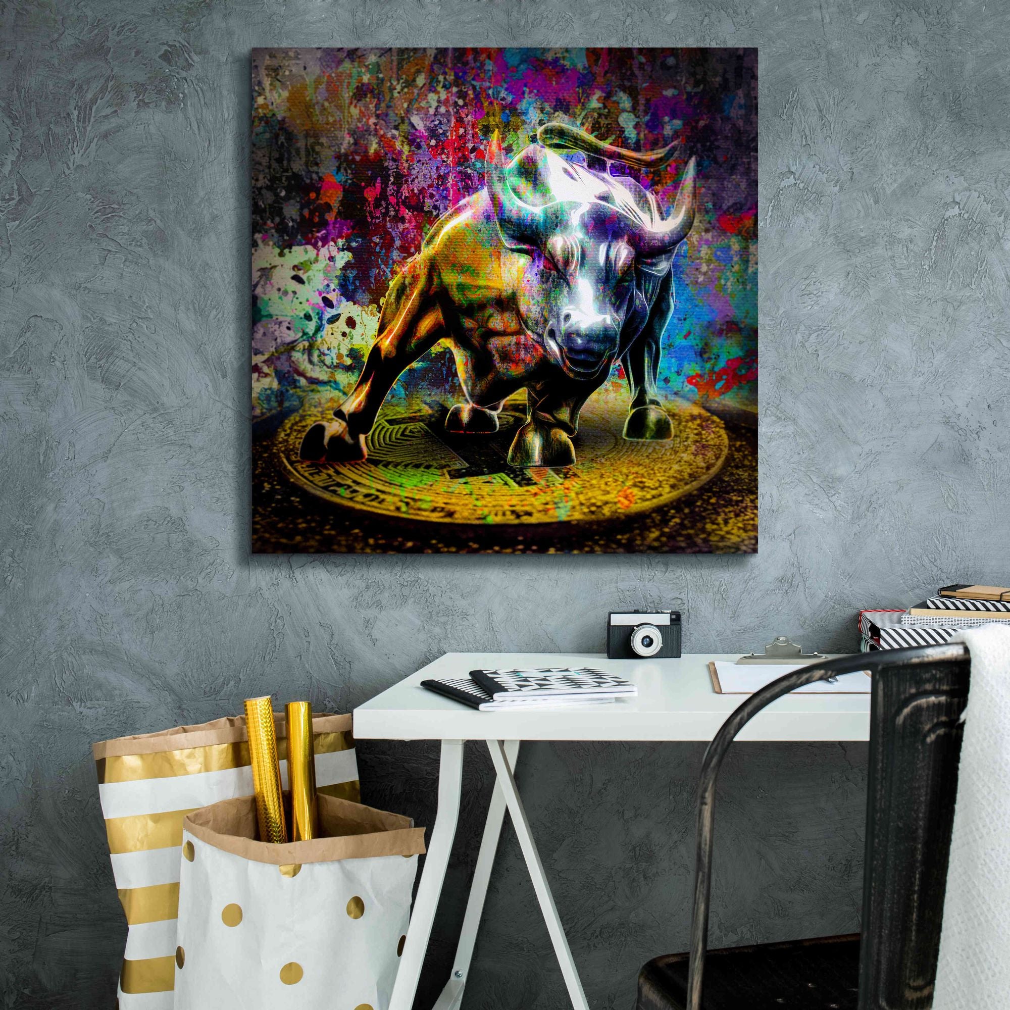 'Bitcoin Bull Market,' Canvas Wall Art,26x26