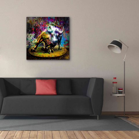 Image of 'Bitcoin Bull Market,' Canvas Wall Art,37x37