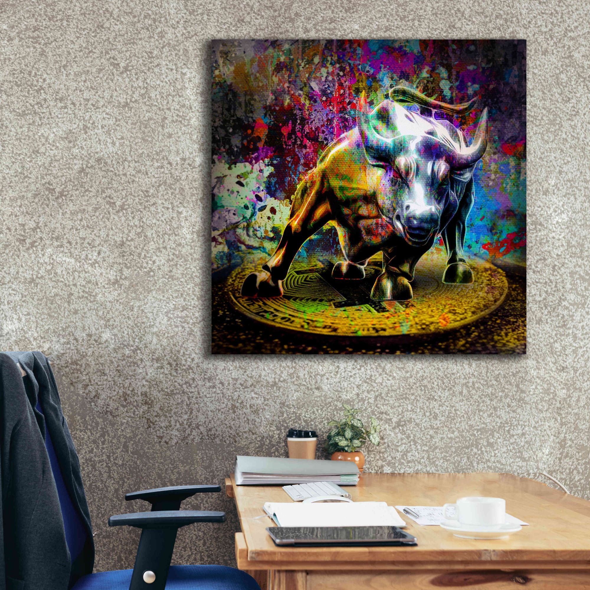 'Bitcoin Bull Market,' Canvas Wall Art,37x37