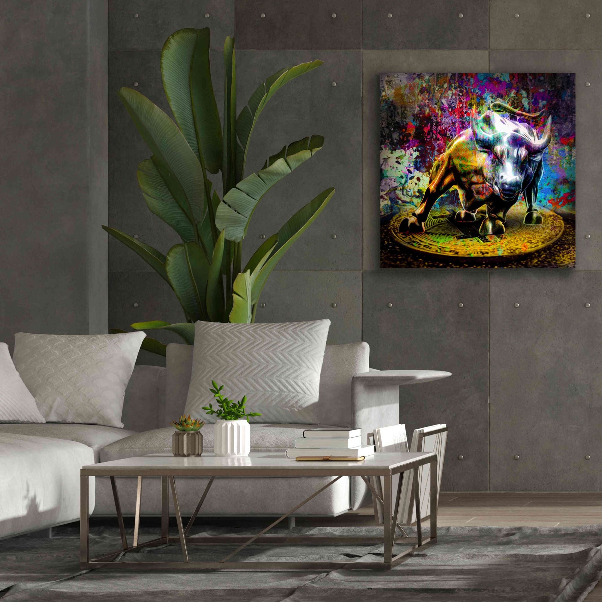 'Bitcoin Bull Market,' Canvas Wall Art,37x37