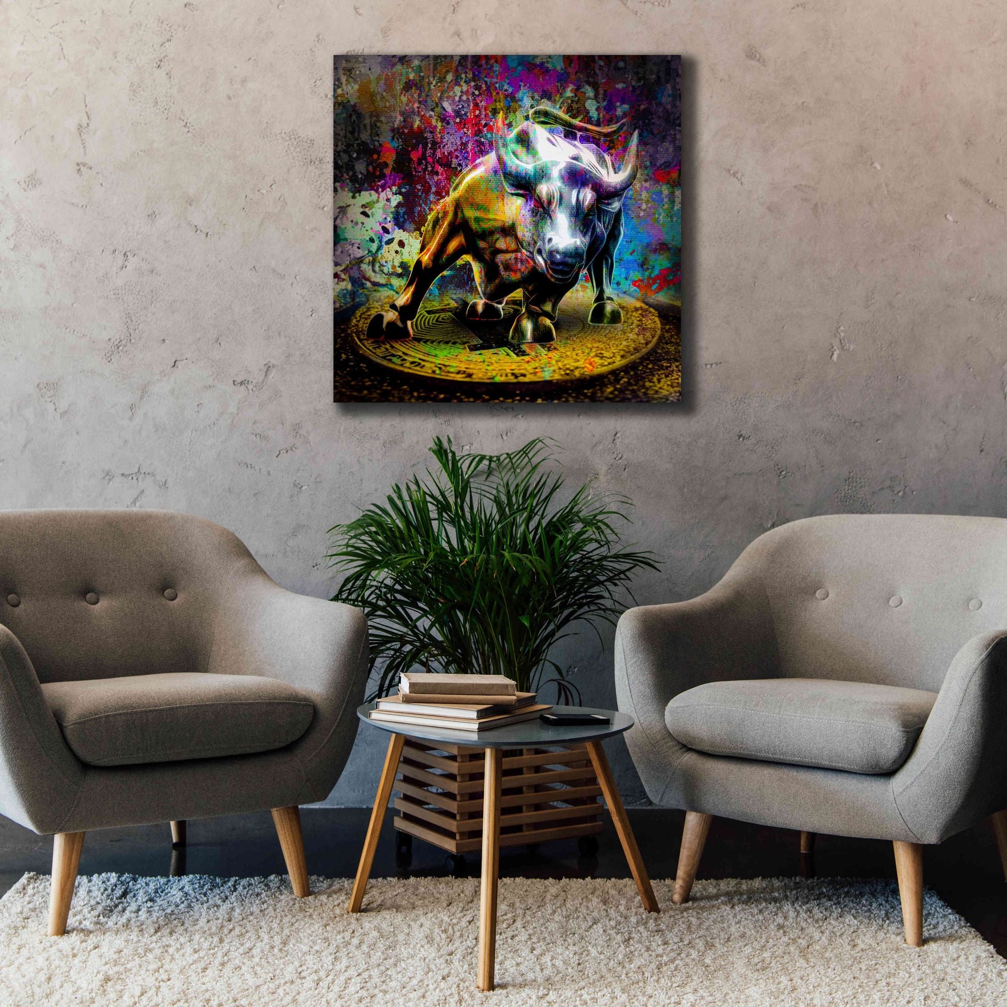 'Bitcoin Bull Market,' Canvas Wall Art,37x37
