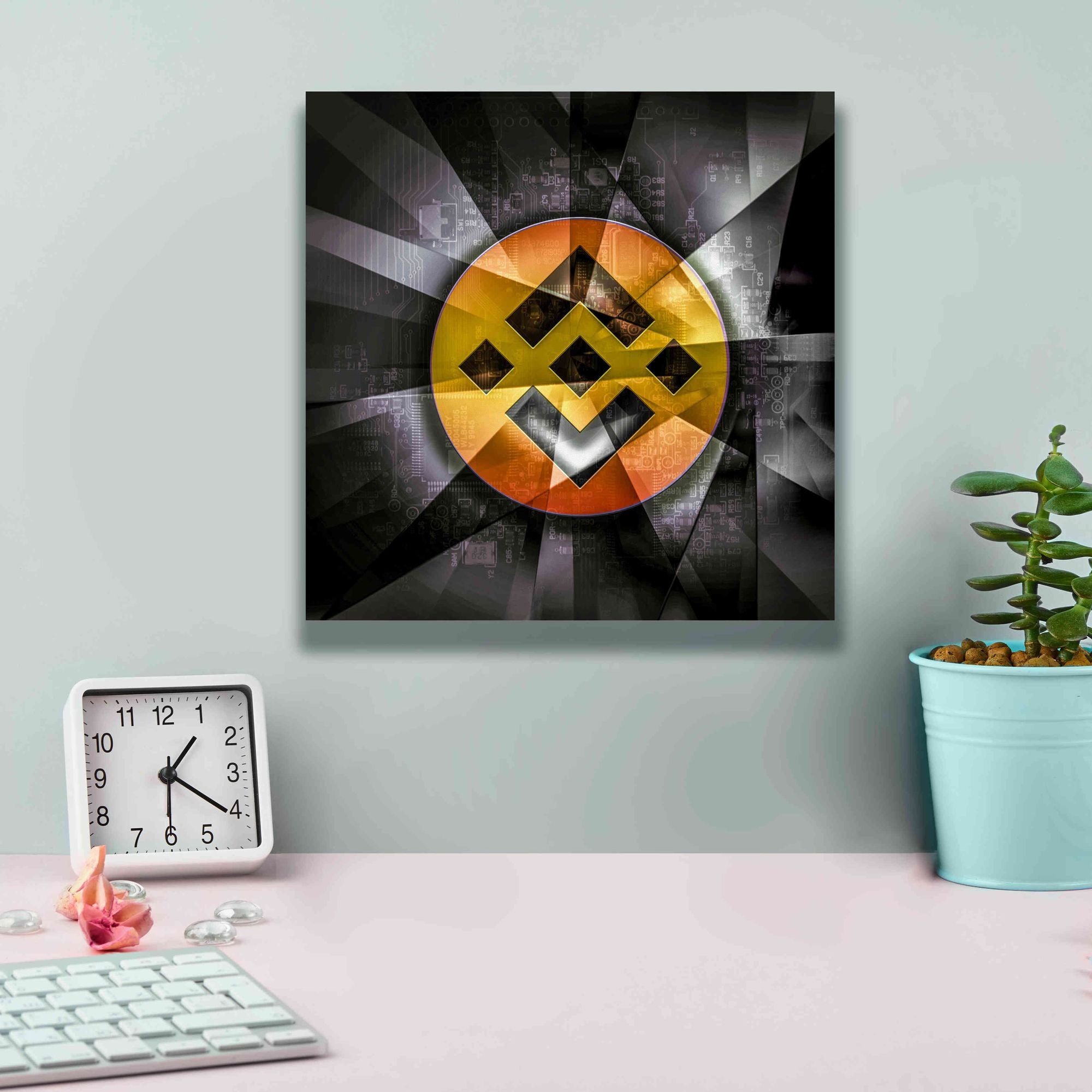 'BNB Binance Coin,' Canvas Wall Art,12x12