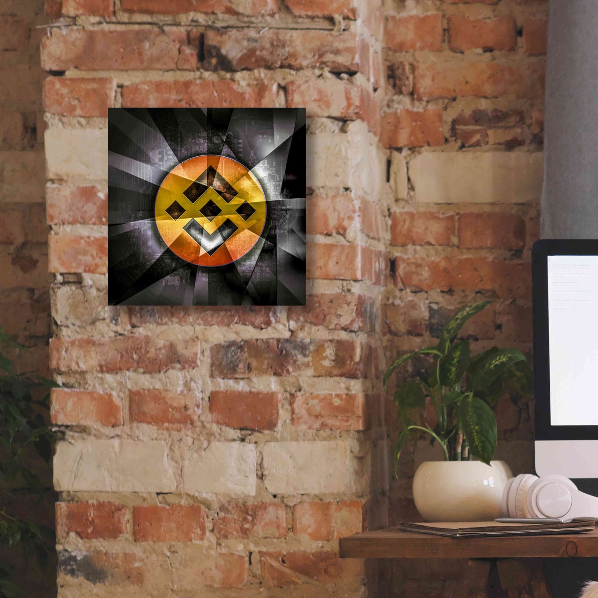 'BNB Binance Coin,' Canvas Wall Art,12x12