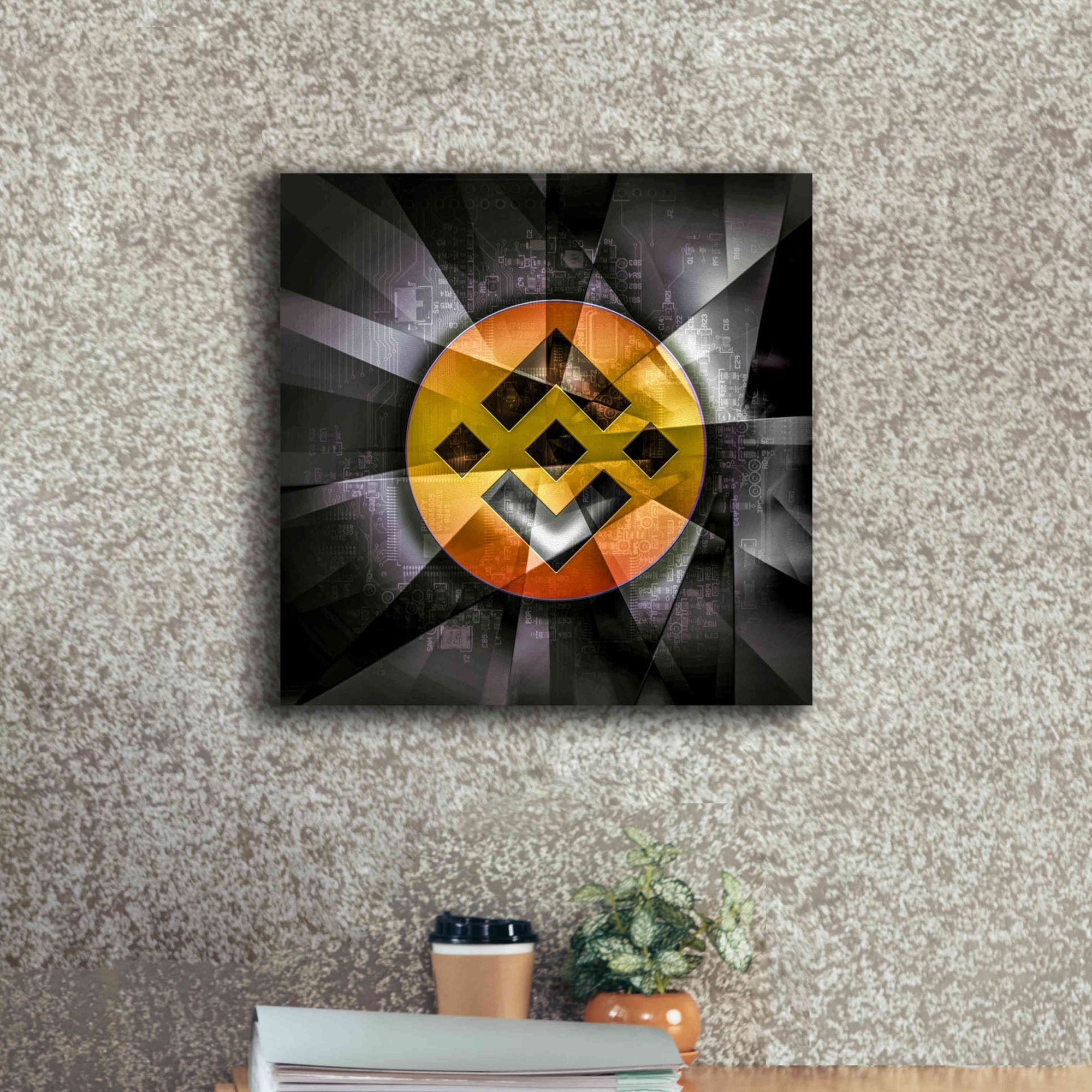 'BNB Binance Coin,' Canvas Wall Art,18x18