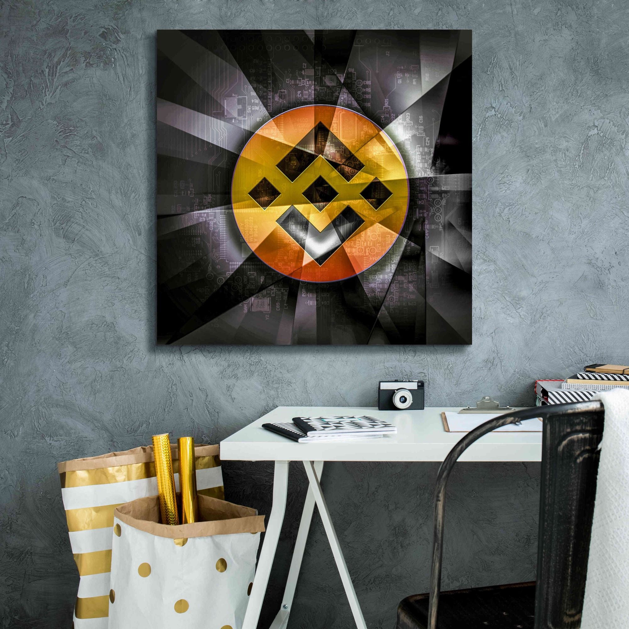 'BNB Binance Coin,' Canvas Wall Art,26x26