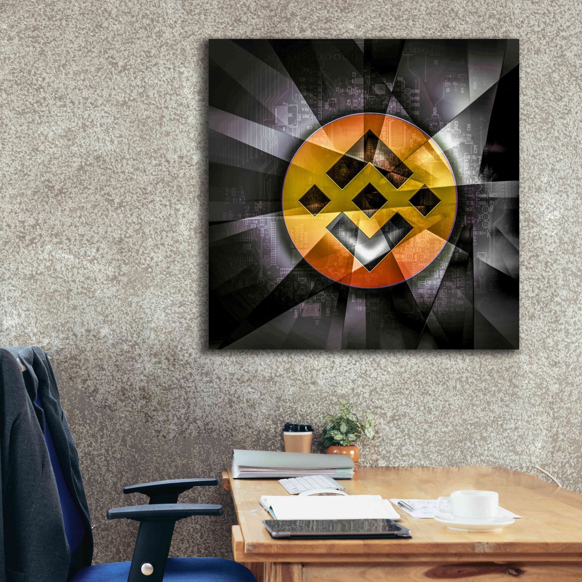 'BNB Binance Coin,' Canvas Wall Art,37x37