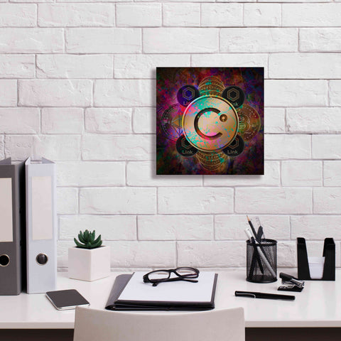 Image of 'CEL Celsius Network Crypto Pyramid,' Canvas Wall Art,12x12