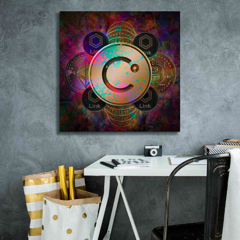 Image of 'CEL Celsius Network Crypto Pyramid,' Canvas Wall Art,26x26