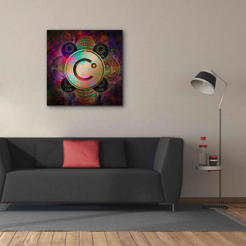 Image of 'CEL Celsius Network Crypto Pyramid,' Canvas Wall Art,37x37