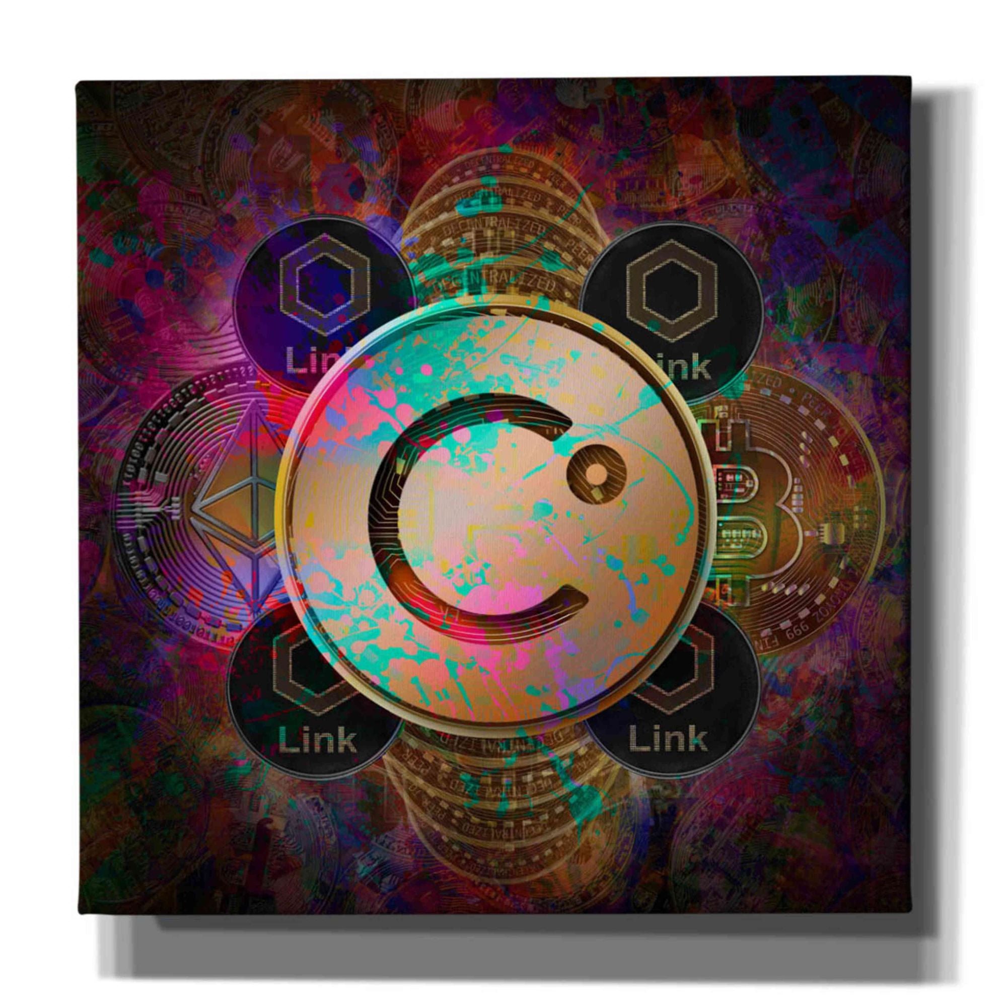 'CEL Celsius Network Crypto Pyramid,' Canvas Wall Art