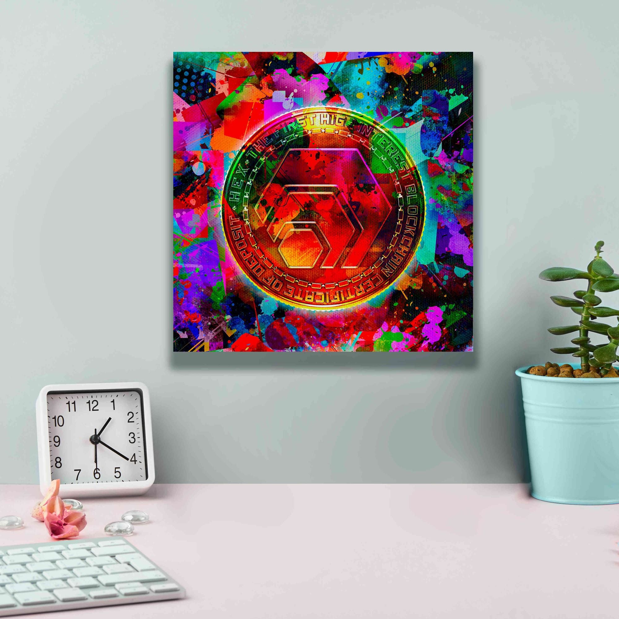 'HEX Crypto Color,' Canvas Wall Art,12x12