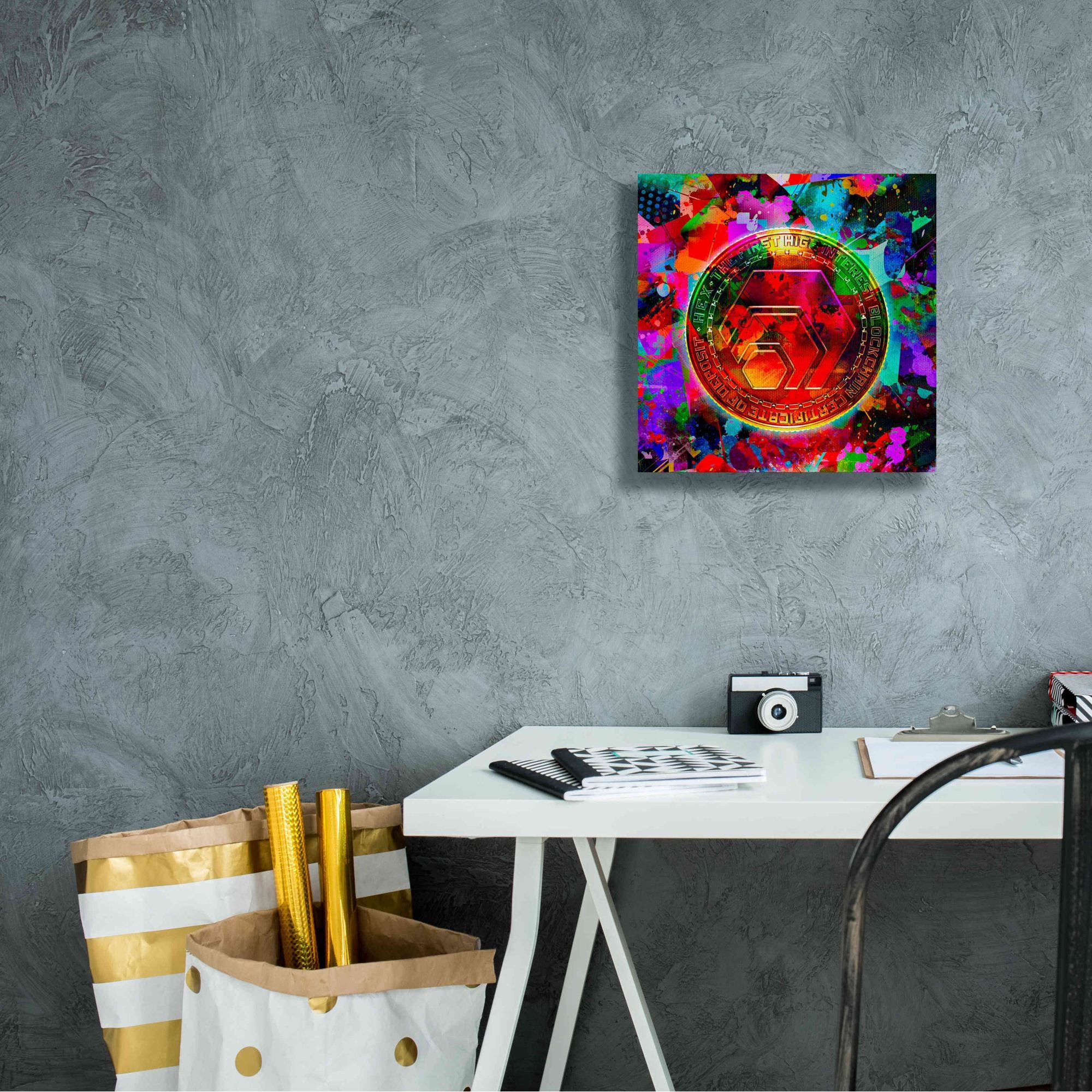 'HEX Crypto Color,' Canvas Wall Art,12x12