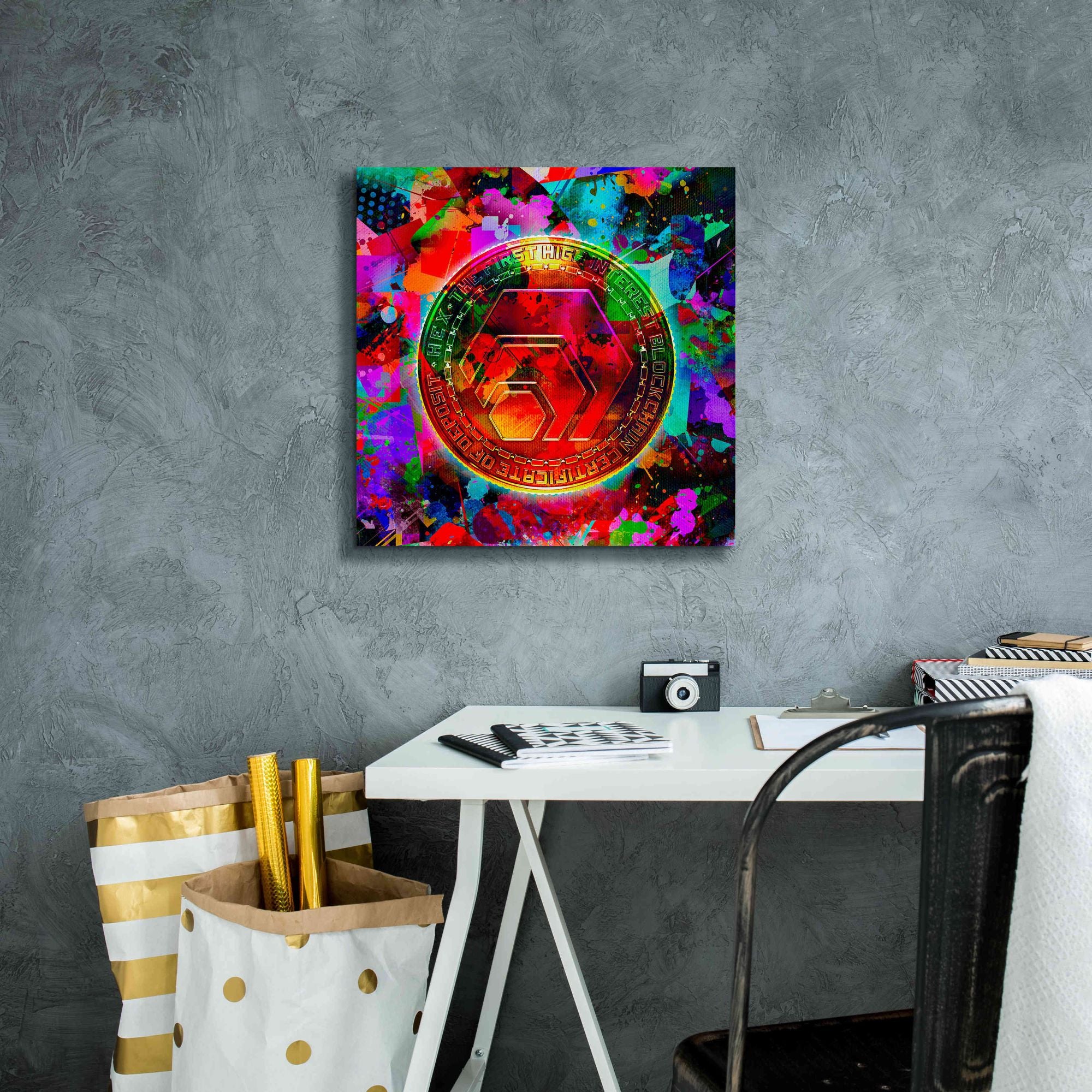 'HEX Crypto Color,' Canvas Wall Art,18x18