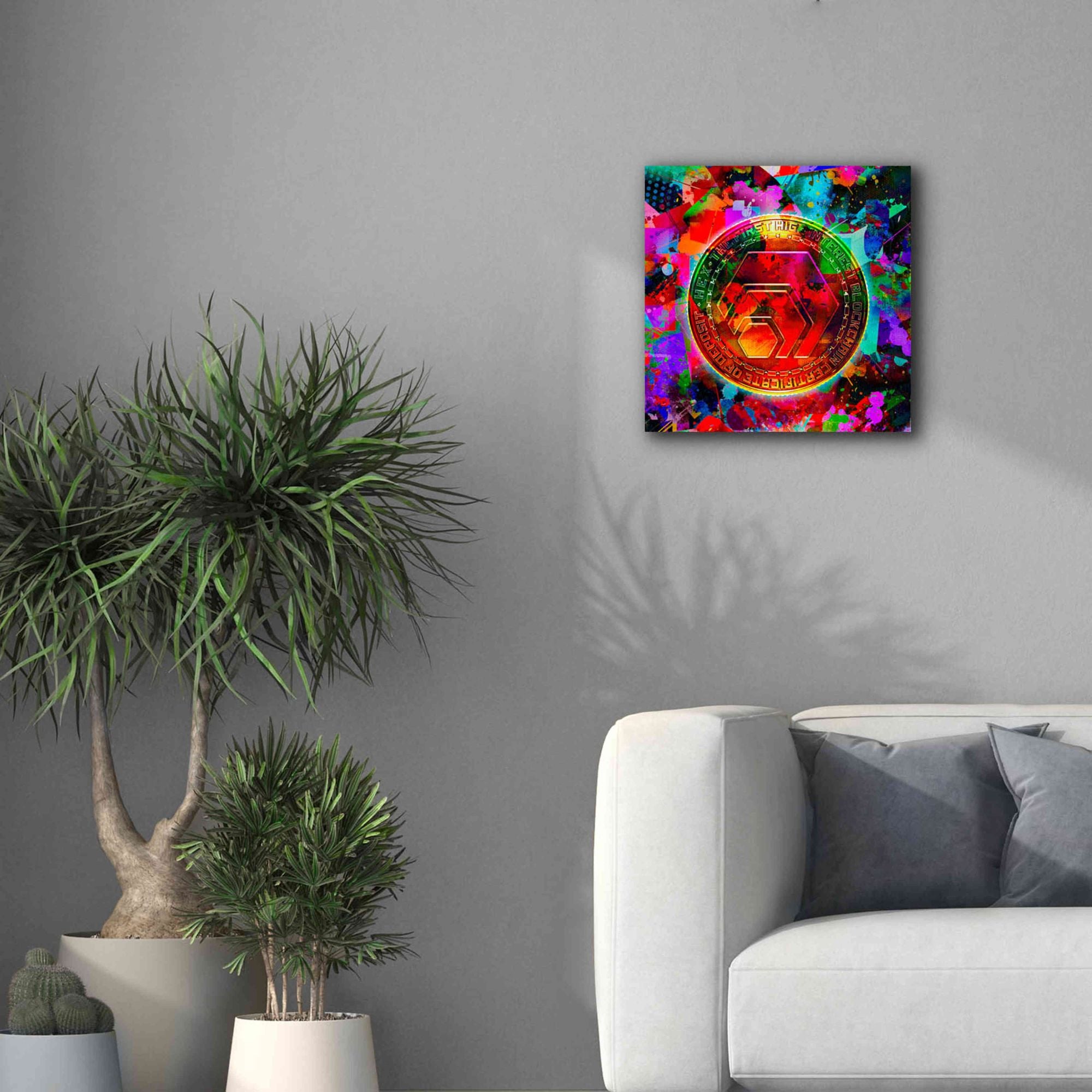 'HEX Crypto Color,' Canvas Wall Art,18x18