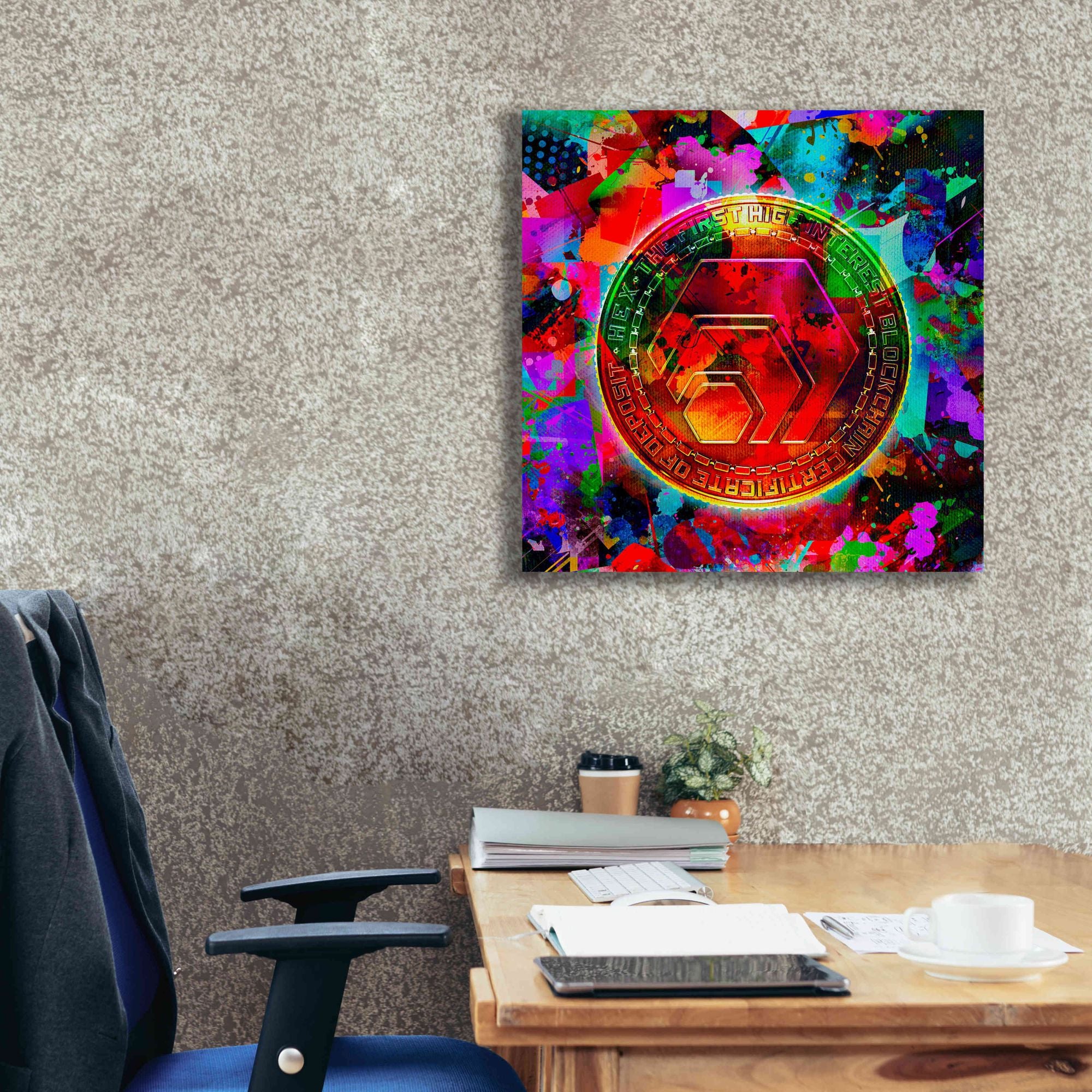 'HEX Crypto Color,' Canvas Wall Art,26x26