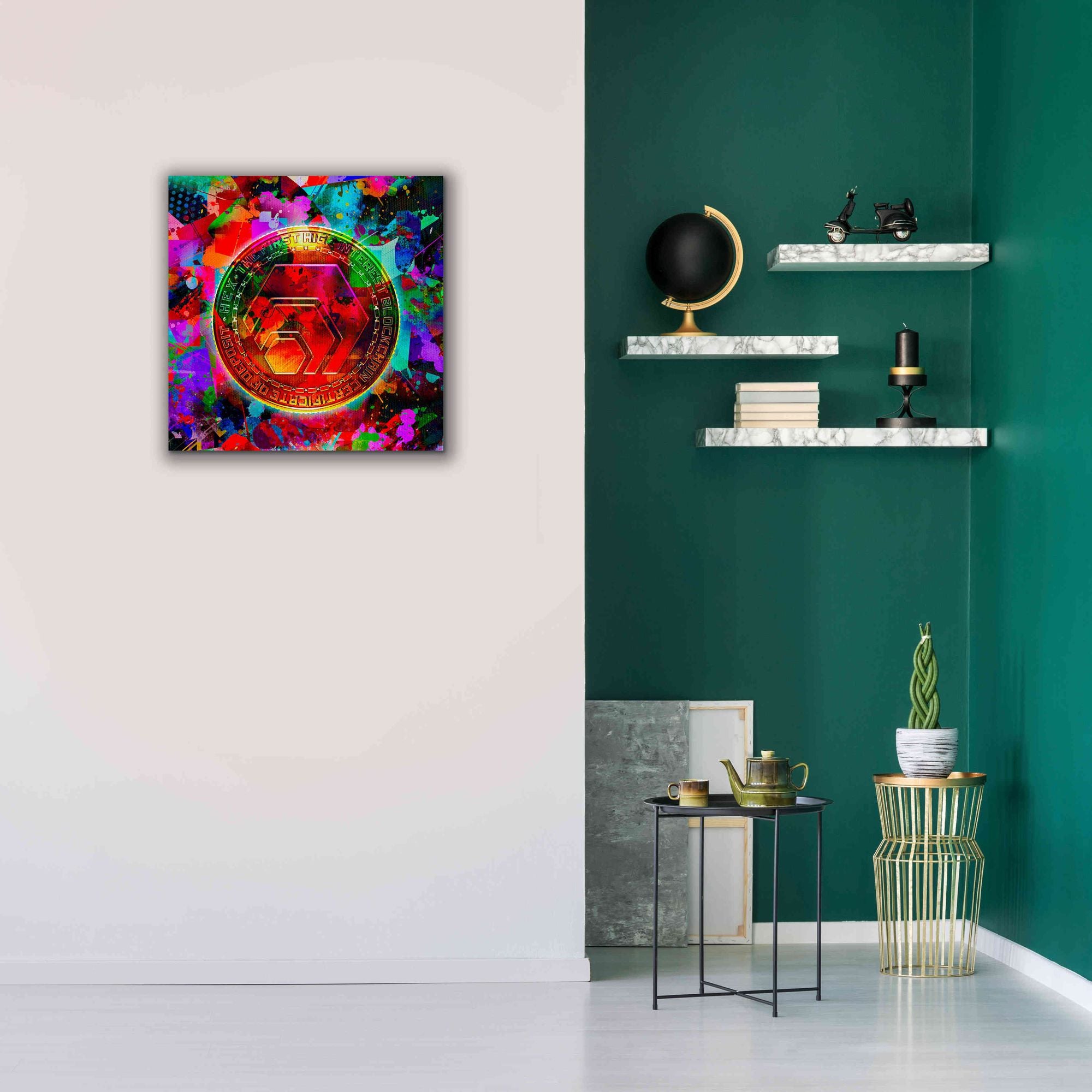 'HEX Crypto Color,' Canvas Wall Art,26x26
