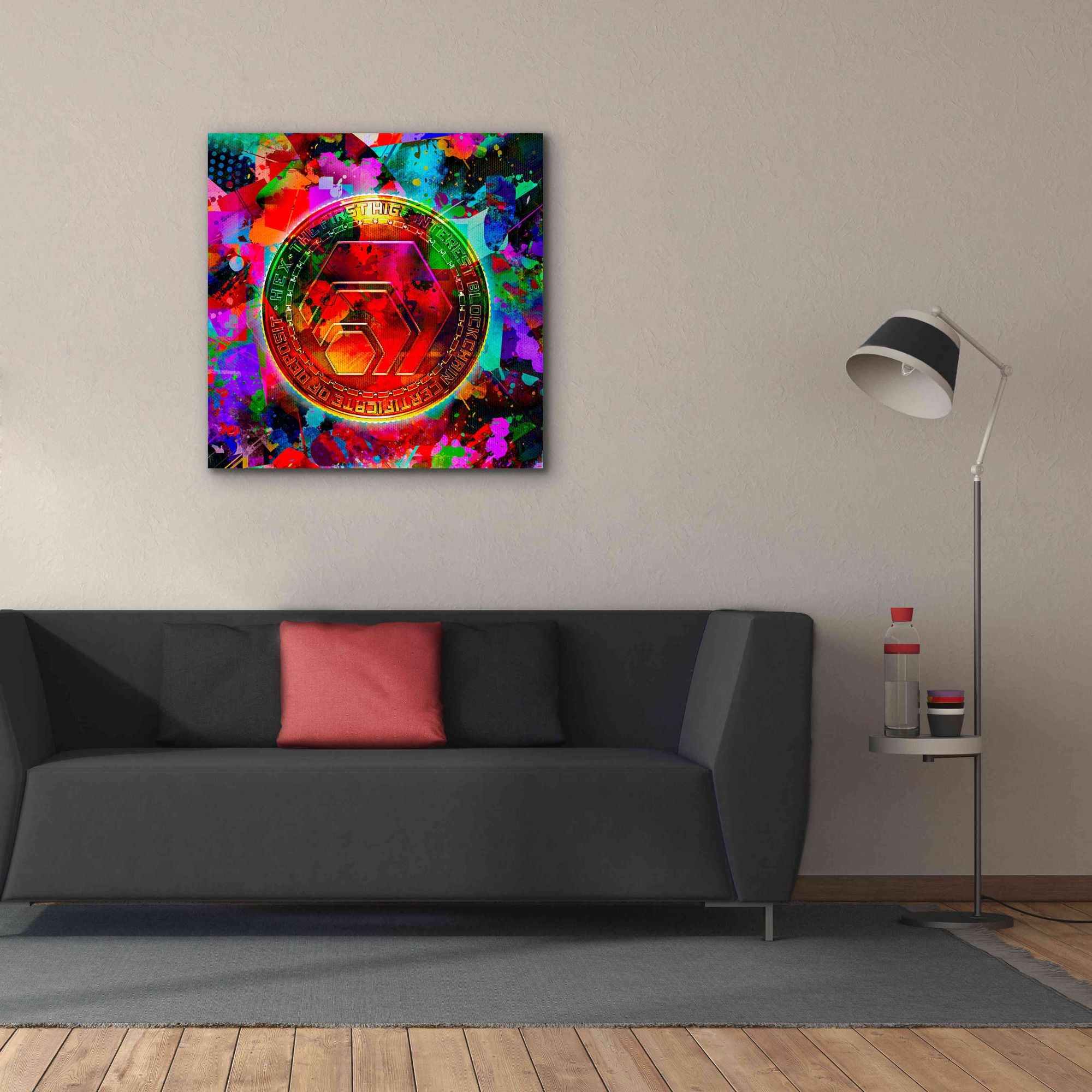 'HEX Crypto Color,' Canvas Wall Art,37x37