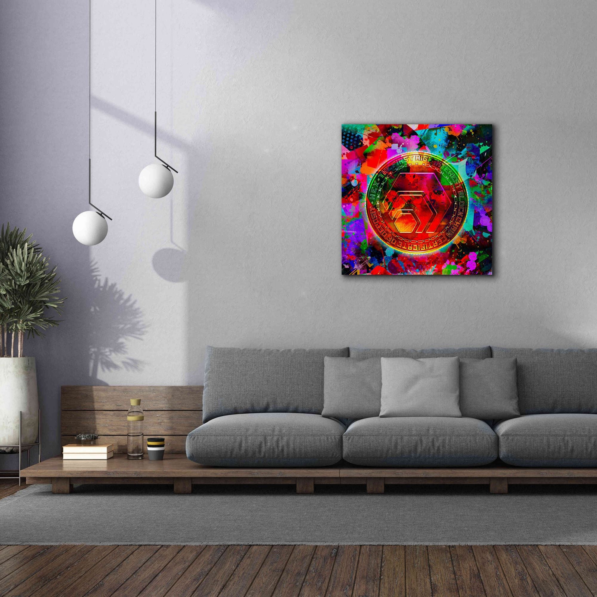 'HEX Crypto Color,' Canvas Wall Art,37x37