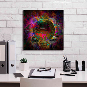 'HEX Crypto Pyramid,' Canvas Wall Art,18x18