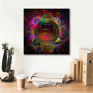 'HEX Crypto Pyramid,' Canvas Wall Art,18x18