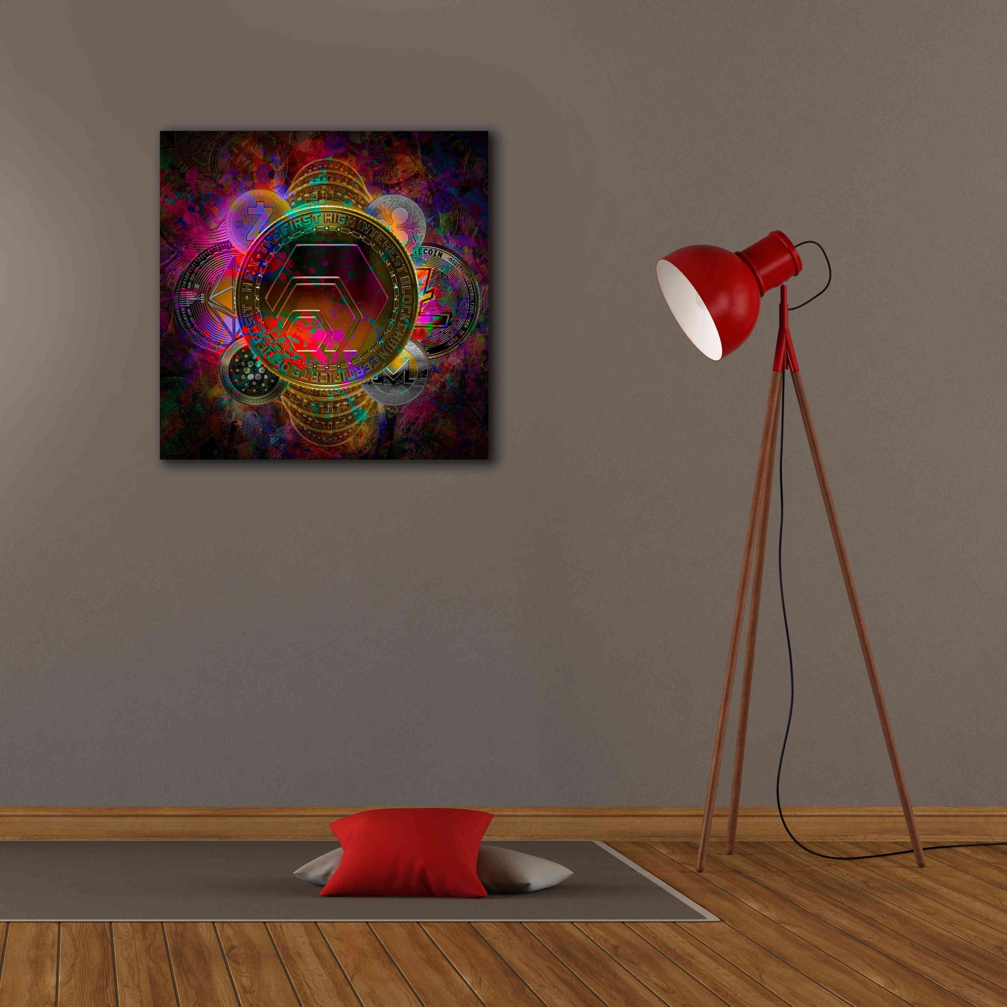 'HEX Crypto Pyramid,' Canvas Wall Art,26x26