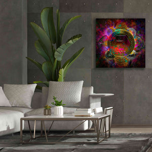 'HEX Crypto Pyramid,' Canvas Wall Art,37x37