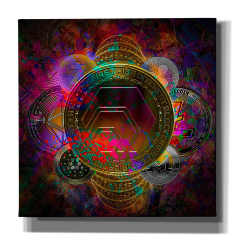 Image of 'HEX Crypto Pyramid,' Canvas Wall Art