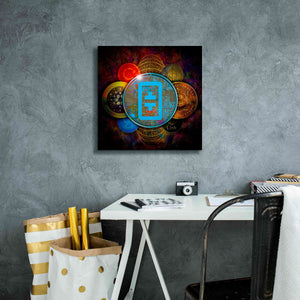 'THETA Network Crypto Pyramid,' Canvas Wall Art,18x18