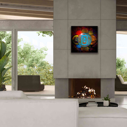 Image of 'THETA Network Crypto Pyramid,' Canvas Wall Art,26x26
