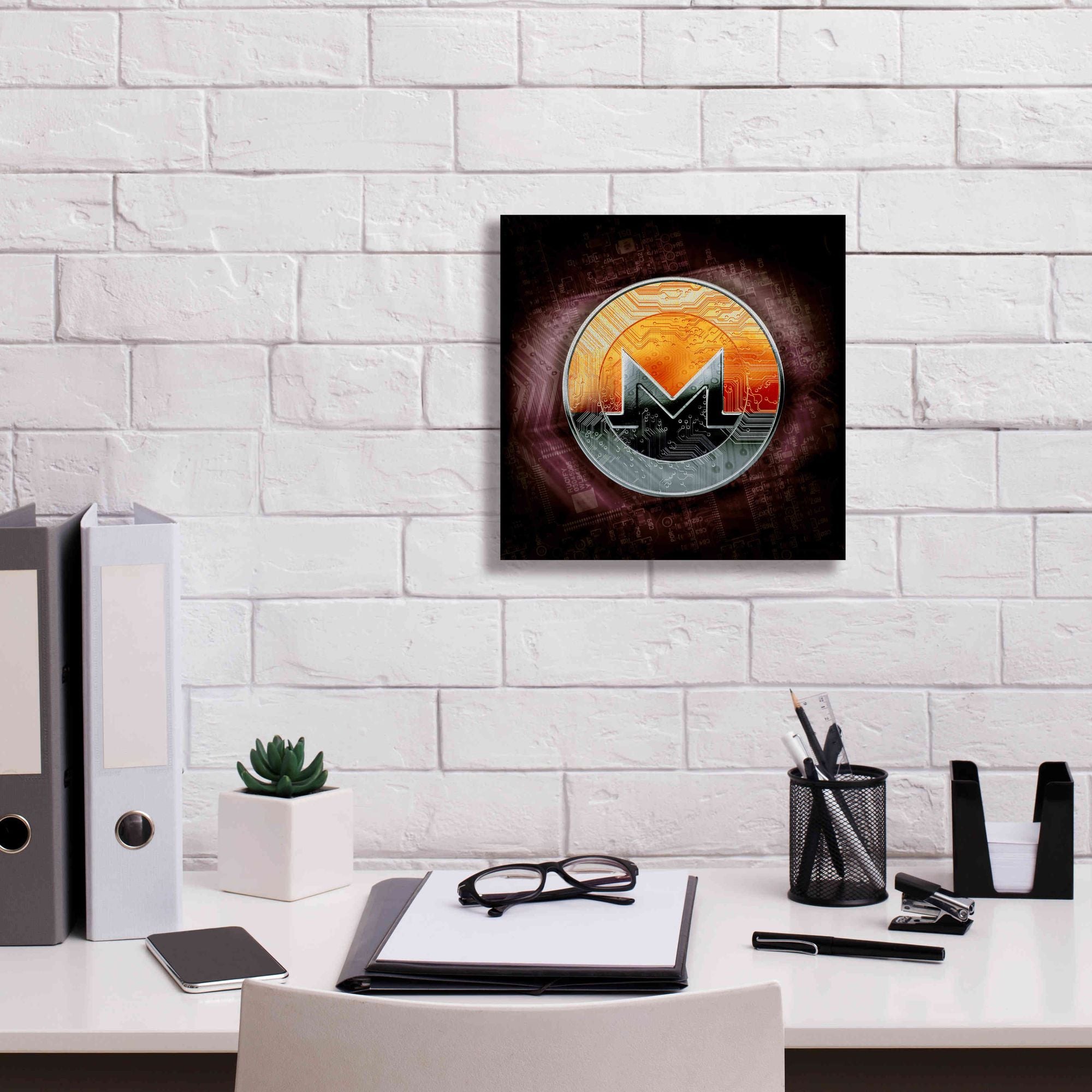 'XMR Monero Coin,' Canvas Wall Art,12x12