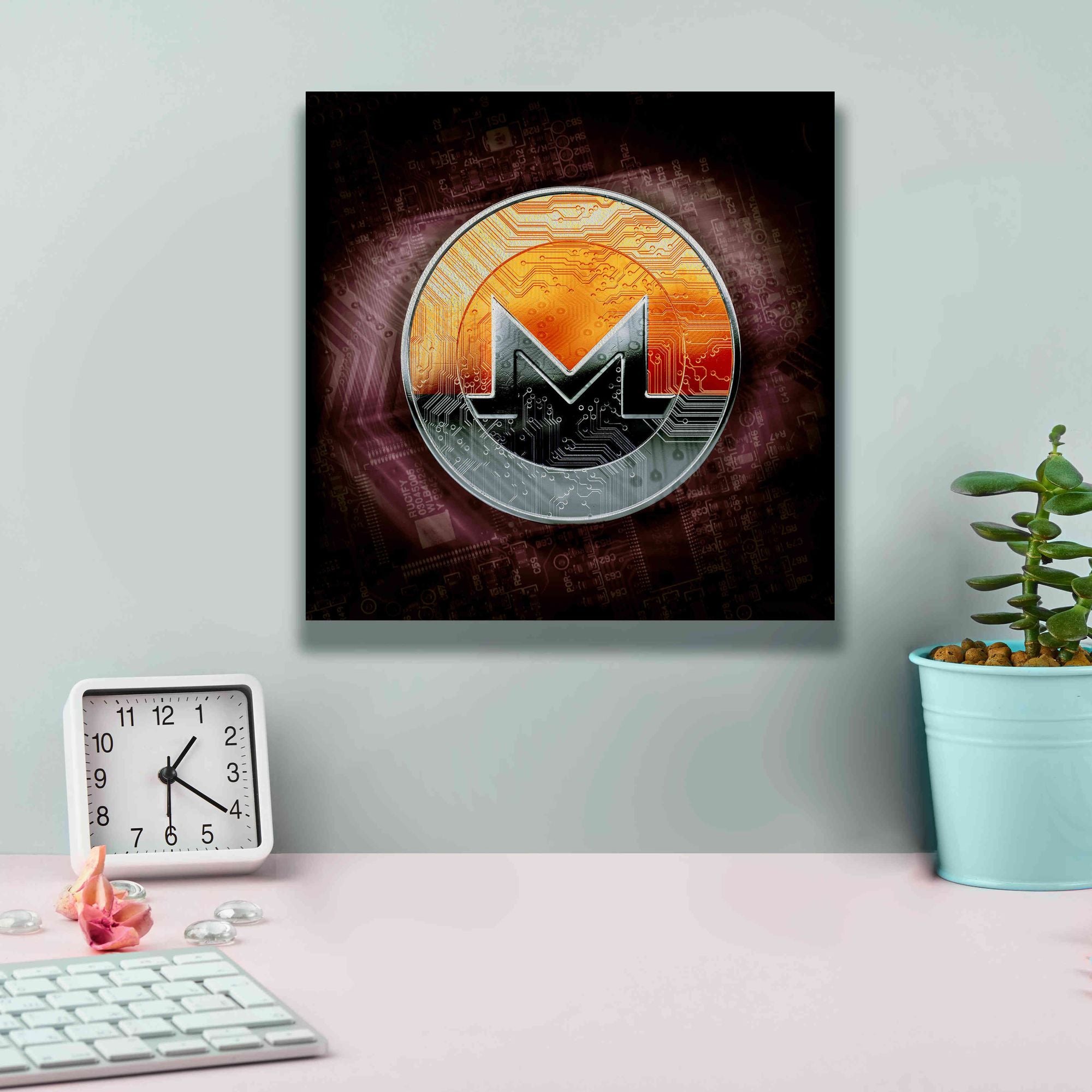 'XMR Monero Coin,' Canvas Wall Art,12x12
