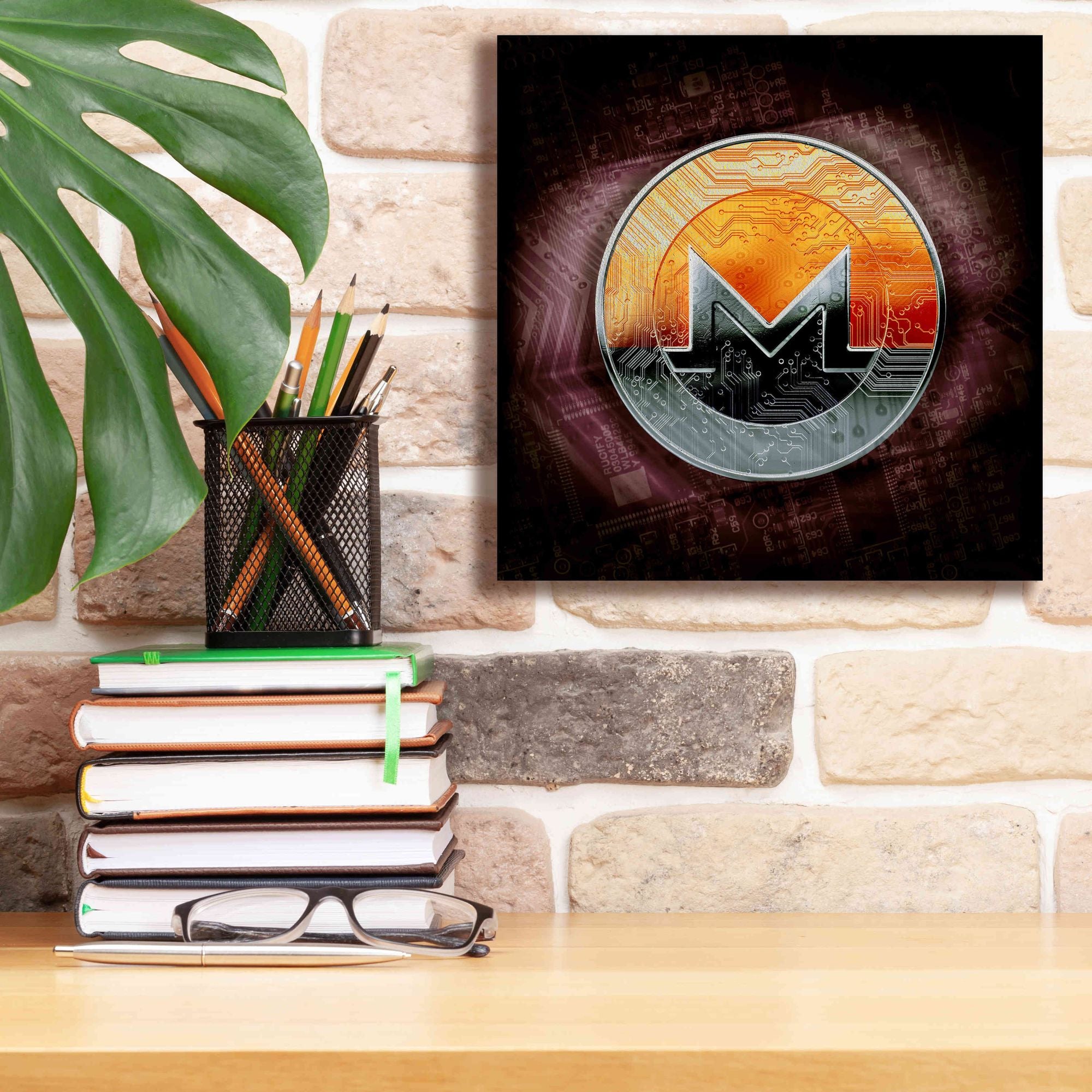 'XMR Monero Coin,' Canvas Wall Art,12x12