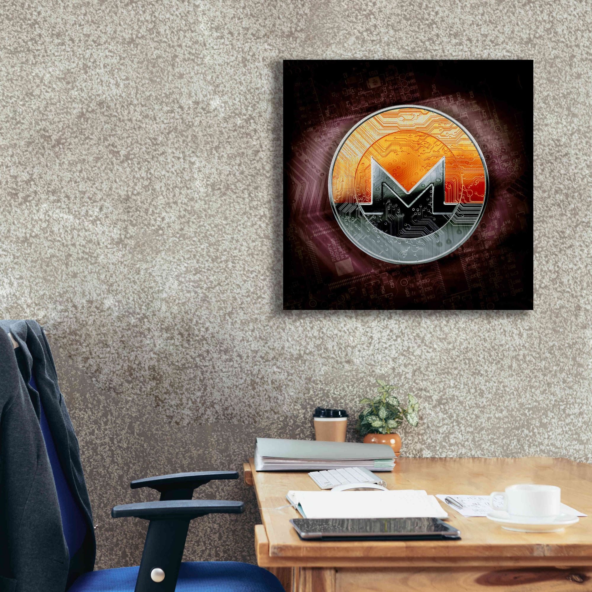 'XMR Monero Coin,' Canvas Wall Art,26x26