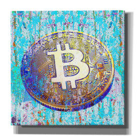 'The Inextinguishable Bitcoin,' Canvas Wall Art,12x12x1.1x0,18x18x1.1x0,26x26x1.74x0,37x37x1.74x0