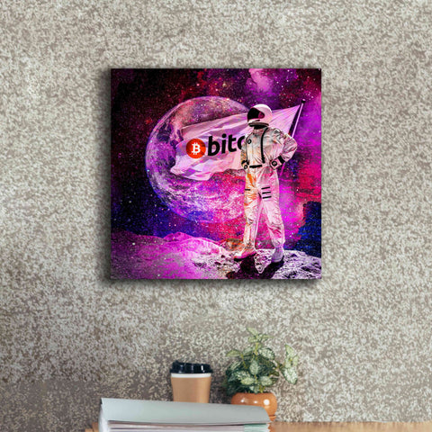 Image of 'Bitcoin to the Moon' Canvas Wall Art,18x18