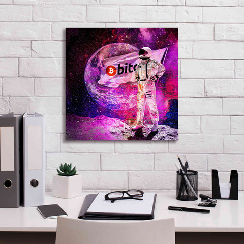 Image of 'Bitcoin to the Moon' Canvas Wall Art,18x18