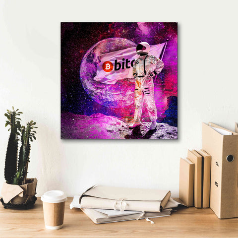Image of 'Bitcoin to the Moon' Canvas Wall Art,18x18