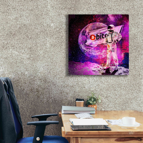 Image of 'Bitcoin to the Moon' Canvas Wall Art,26x26