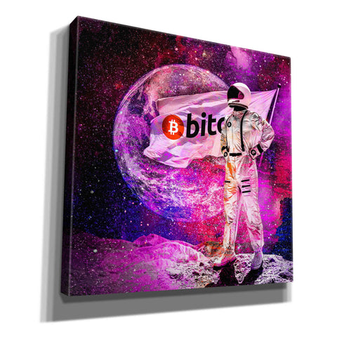 Image of 'Bitcoin to the Moon' Canvas Wall Art