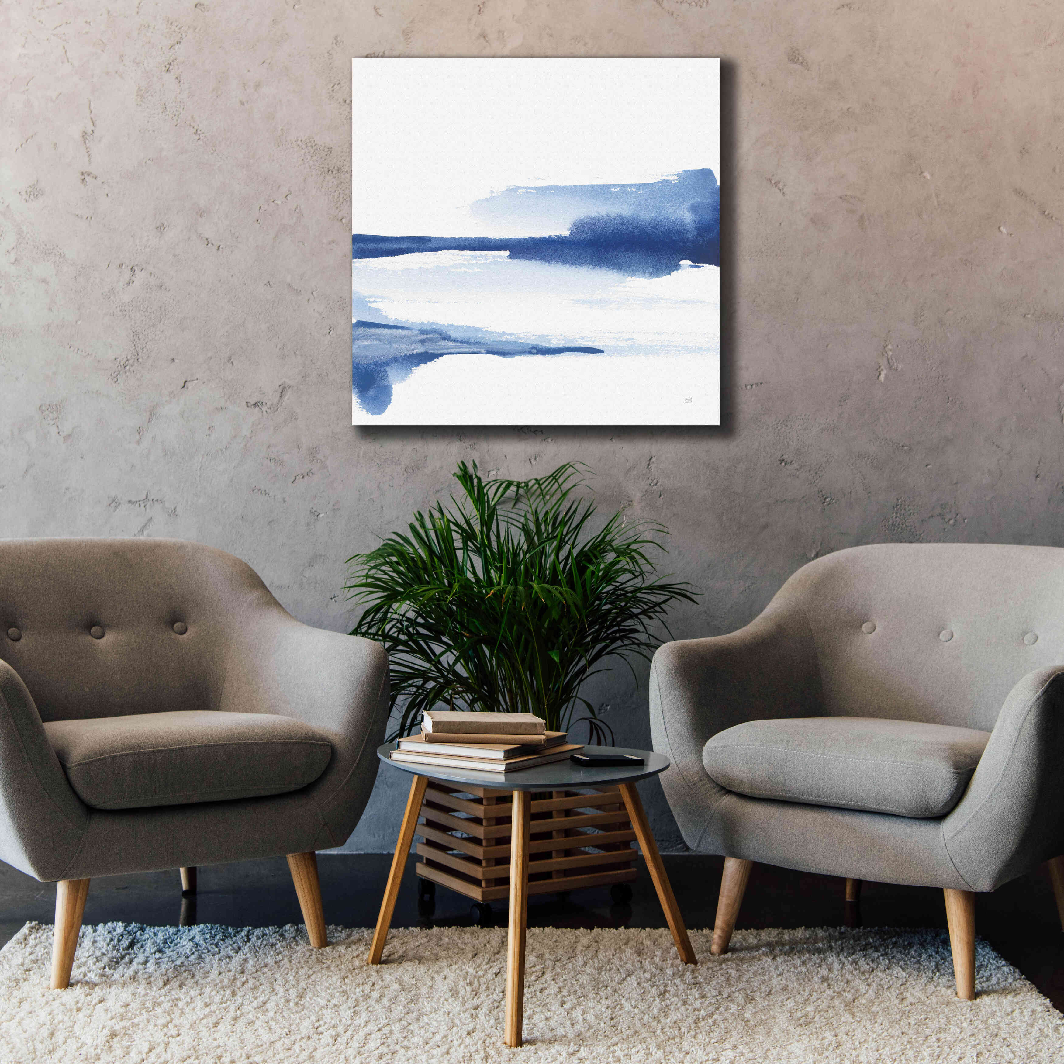 'Classic Blue II' by Chris Paschke, Giclee Canvas Wall Art,37x37