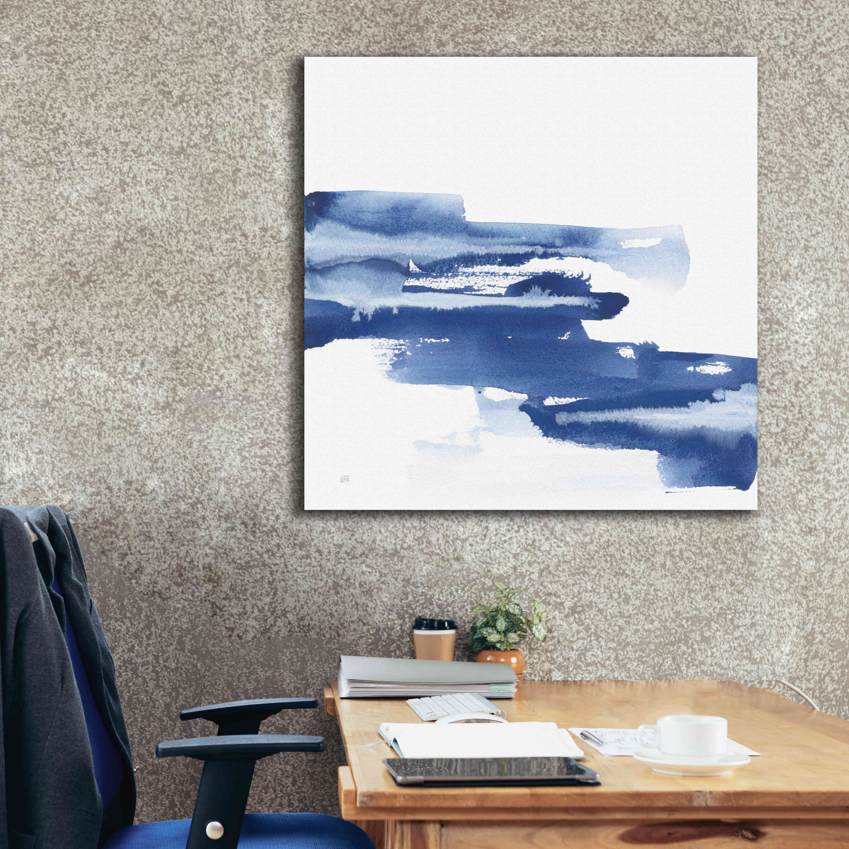 'Classic Blue V' by Chris Paschke, Giclee Canvas Wall Art,37x37