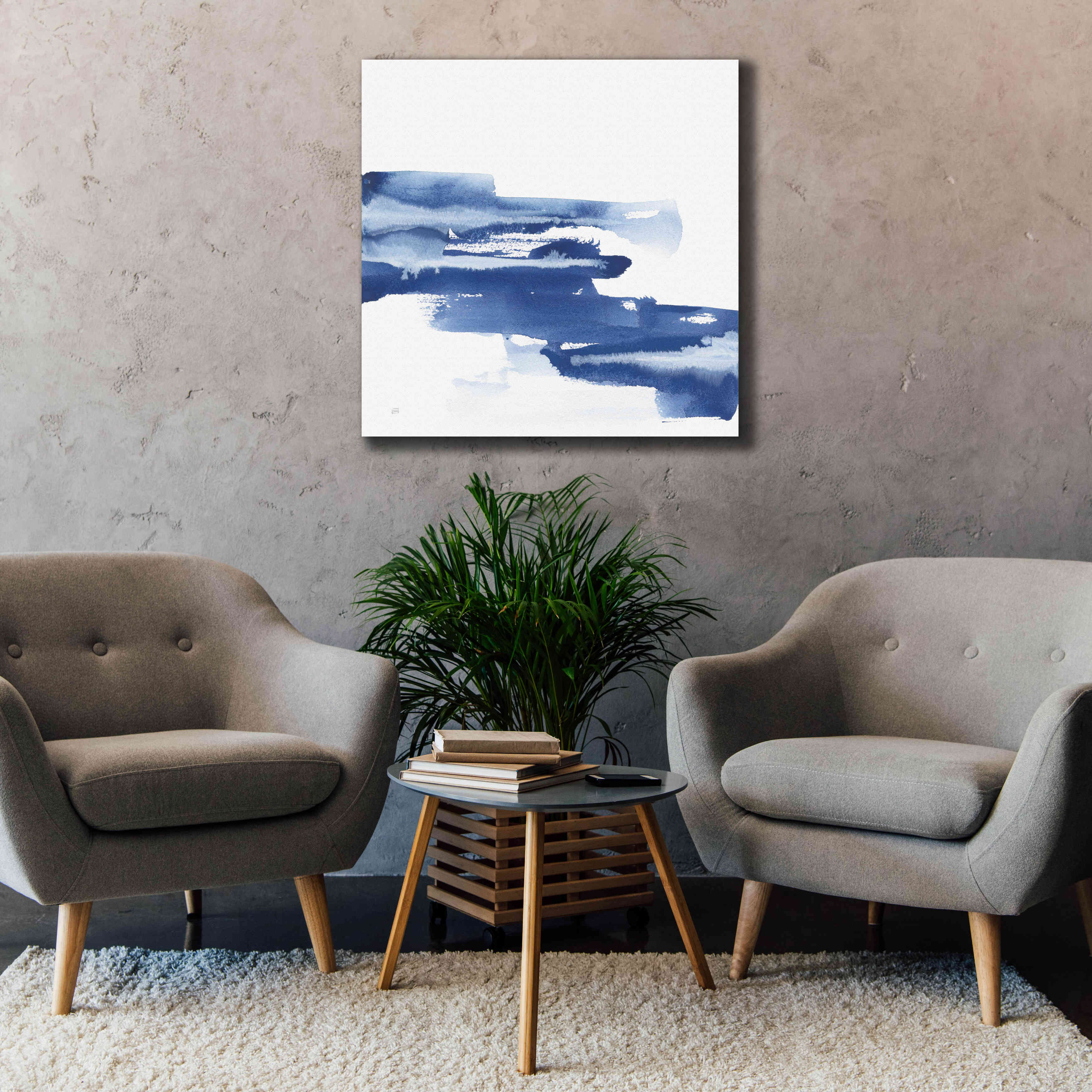 'Classic Blue V' by Chris Paschke, Giclee Canvas Wall Art,37x37