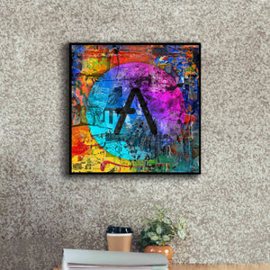 'Aave Crypto In Color' by Portfolio Giclee Canvas Wall Art,18x18