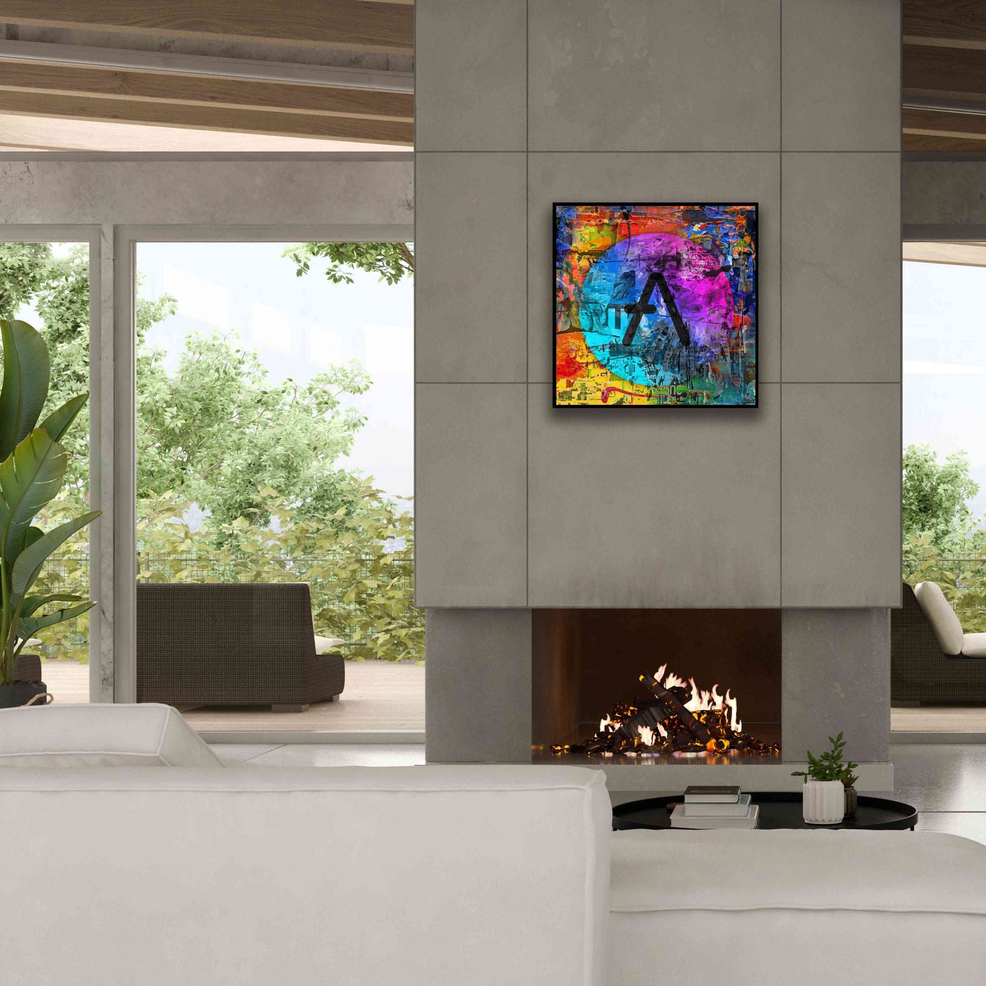 'Aave Crypto In Color' by Portfolio Giclee Canvas Wall Art,26x26