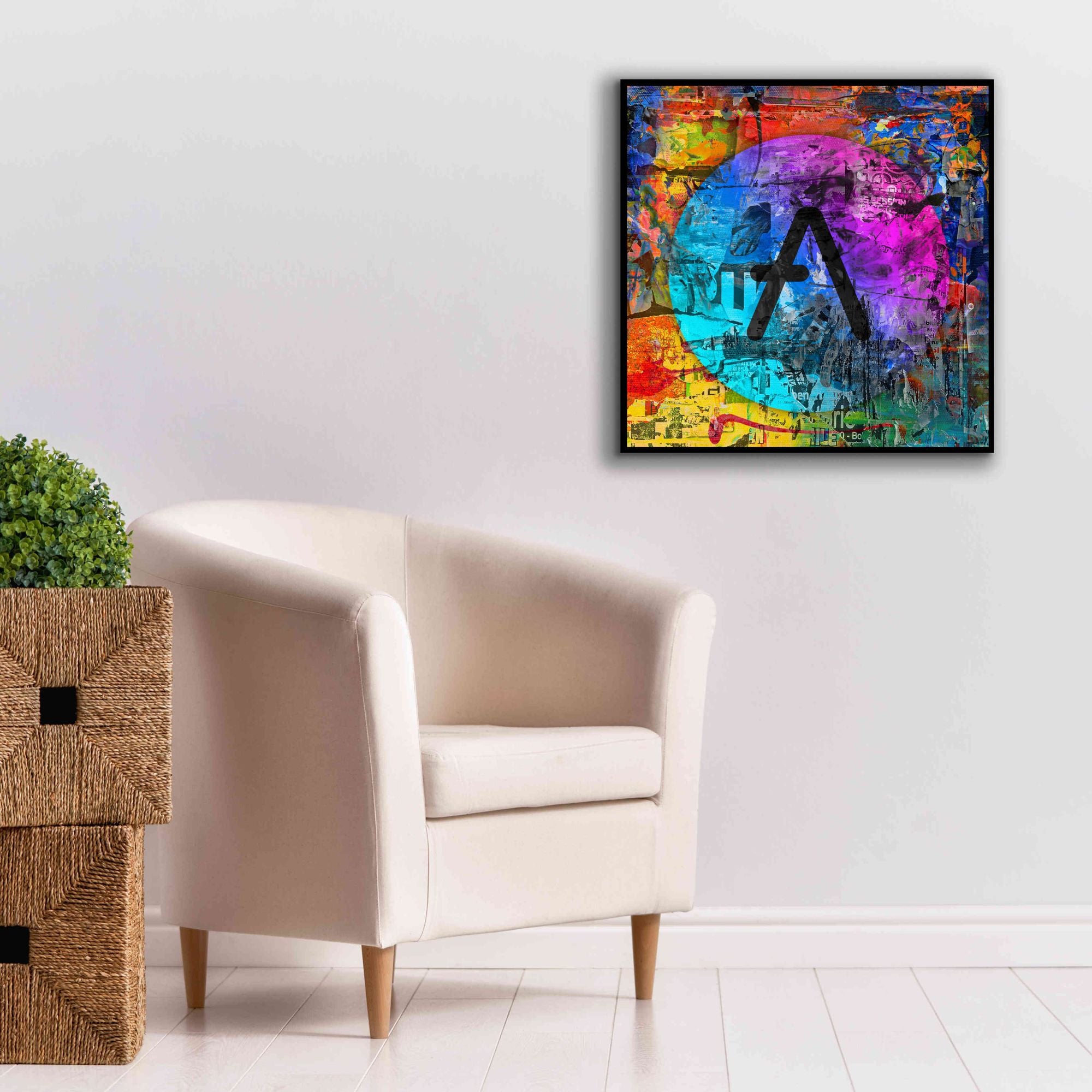 'Aave Crypto In Color' by Portfolio Giclee Canvas Wall Art,26x26