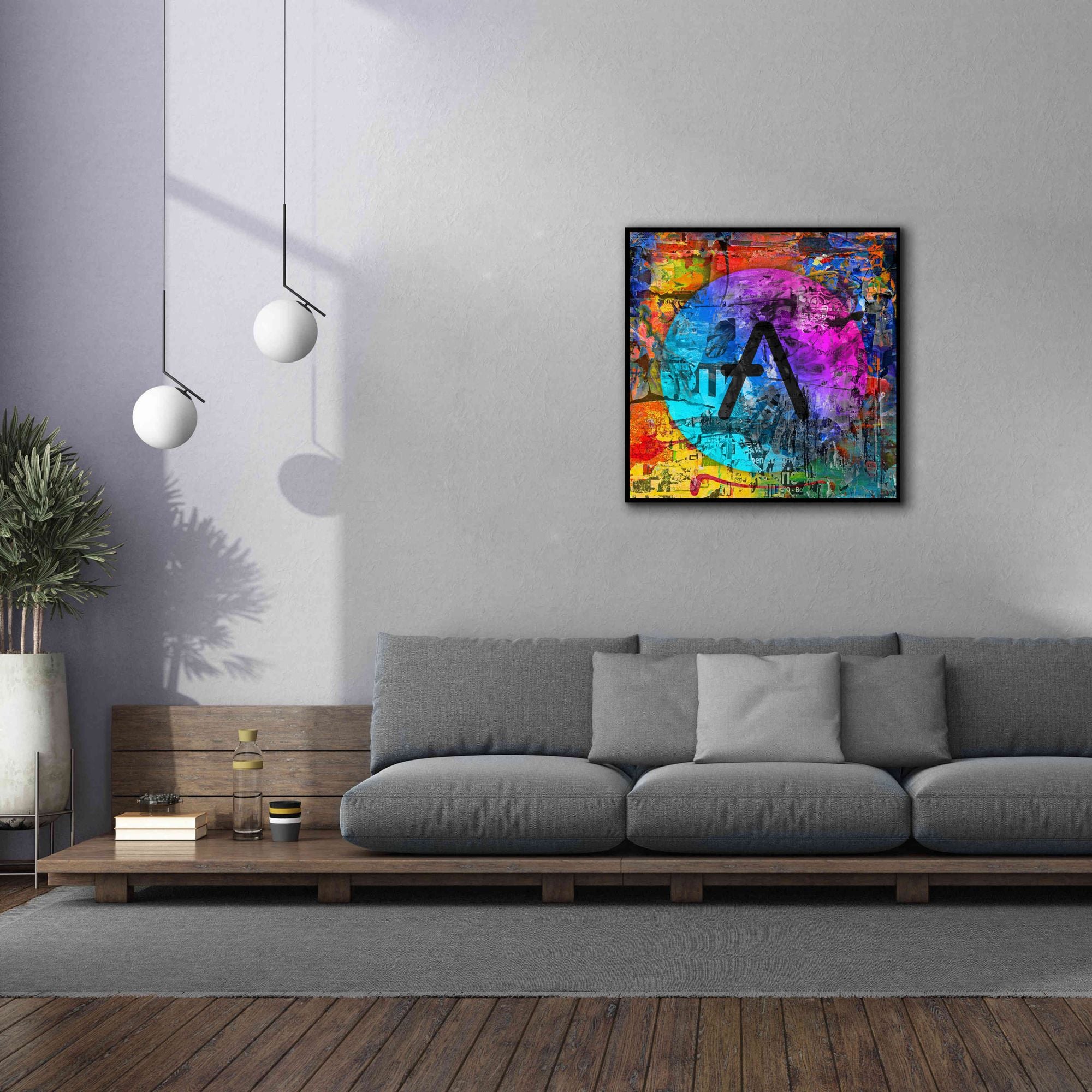 'Aave Crypto In Color' by Portfolio Giclee Canvas Wall Art,37x37