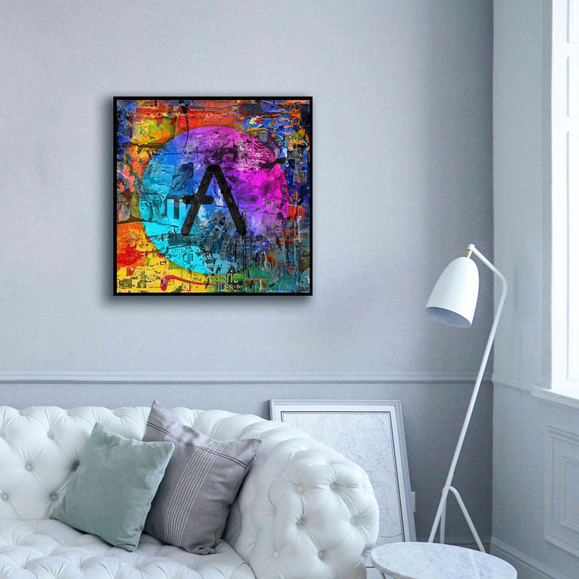 'Aave Crypto In Color' by Portfolio Giclee Canvas Wall Art,37x37